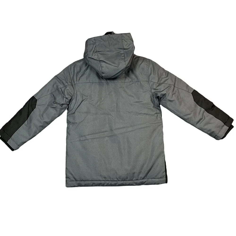 Nautica Youth Boys Full Zip Winter Jacket Size 14-16‎ Gray/Black Water Resistant